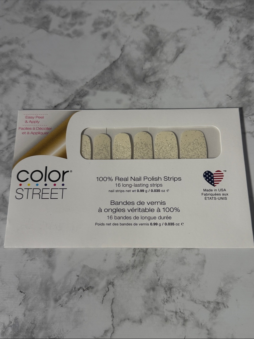 Color Street Over the Moon Clear Overlay Nail Strips NWT